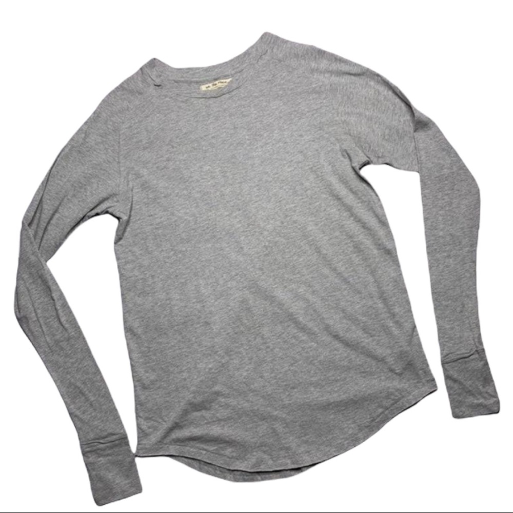 NWT Free People We The Free Arden Tee - Grey - Picture 7 of 9